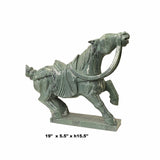 Chinese Green Stone Fengshui Fortune Horse Display Figure ws1736S