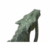 Chinese Green Stone Fengshui Fortune Horse Display Figure ws1736S