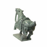 Chinese Green Stone Fengshui Fortune Horse Display Figure ws1736S