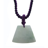 Light Green Natural Jade Pendant With Simple Unique Feng Shui Ax Shape n535S