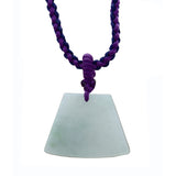 Light Green Natural Jade Pendant With Simple Unique Feng Shui Ax Shape n535S