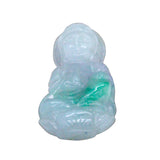 Light Green Sitting Jade Kwan Yin - Bodhisattva - Goddess Of Mercy Jade Pendant n539S