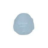 Carved White Jade Happy Buddha, Laughing Buddha Head Figure Bead (1 Piece) n557S