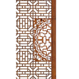 A Pair Chinese Distressed Geometric Pattern Screen Panel Divider cs7565S