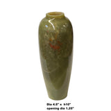 Handmade Tall Olive Green Marble Stone Flower Vase for Living Room Decor and Gift ws1721S