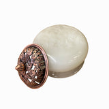 Experience Tranquility with this Handcrafted Natural White Marble Stone Incense Burner. ws1515S