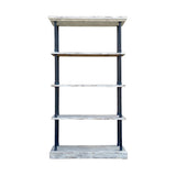 open shelves display cabinet - wash white wood bookcase cabinet - rustic wood black white room divider cabinet