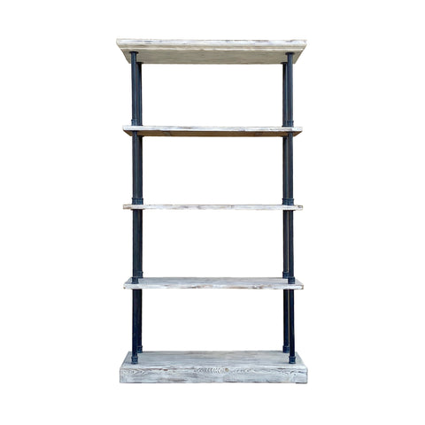 open shelves display cabinet - wash white wood bookcase cabinet - rustic wood black white room divider cabinet