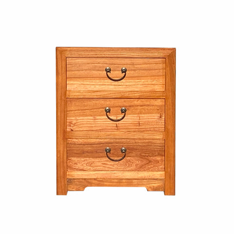 3 drawers end table - light brown dresser - nightstand