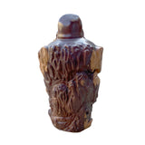 Chinese Happy Laughing Buddha Statue Heavy Wood Natural Patina Hand-Carved with Crack Marks for Feng Shui and Room Decor ws2790S