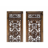 Set of 4 Vintage Chinese Eight Immortal Theme Wood Tall Panel Screen Divider cs6973S