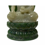 Hand-Carved Jade Stone Buddha Gautama Amitabha Shakyamuni Statue – Sitting on Lotus Base in Meditation 1810S