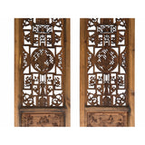Set of 4 Vintage Chinese Eight Immortal Theme Wood Tall Panel Screen Divider cs6973S