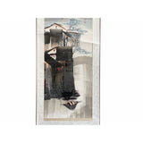 Chinese Color Ink Waterside Village Scroll Painting Wall Art ws2134S