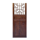 Four Panel Vintage Chinese Wooden Decorative Panel – Hand-Painted Oriental Design cs7054S