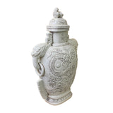 tall jar with foo dog handle