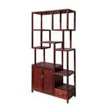 Handmade Solid Wood Transitional Chinese Multi-Layer Display Cabinet Room Divider for Home Decor cs7156S