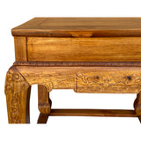 Chinese Oriental Huali Rosewood Phoenix Flower Motif Tea Side Table cs6984S