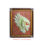 Unique Handcrafted European Glass Wall Painting Angle Face Sculpture wk2199S