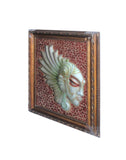 Unique Handcrafted European Glass Wall Painting Angle Face Sculpture wk2199S