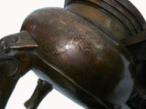 Chinese Bronze Foo Dogs Gold Graphic Incense Burner wk2506S