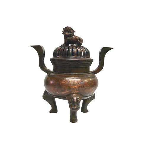 bronze Foo Dog incense burner