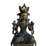 Brass Bodhisattva statue