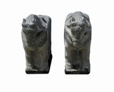pair stone horse