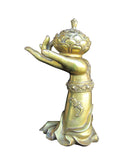 Chinese Brass Buddha Hand Lotus Incense Burner wk2812S