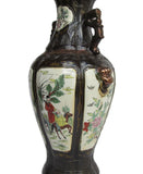 Chinese Antique 8 Immortals Handing Paint Porcelain Flower Vase