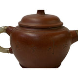 Traditional Chinese Zisha Teapot With Jade Handle – Decorative Collectible Art ws2655S