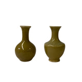 small tan taupe color small porcelain vases