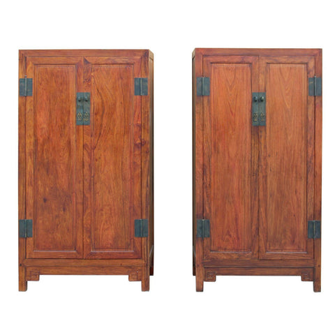 Pair Ming Style Huanghuali Drawers Storage Cabinets Armoire AL309