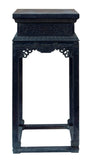 Zitan Rectangular Carved Dragon And Longevity Apron Flower Stand AL303