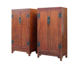 Pair Ming Style Huanghuali Drawers Storage Cabinets Armoire AL309