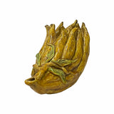 Ceramic Buddh's Hand - Chinese Buddh's hand figure - Yellow brown ceramic vase