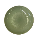 celadon green pottery plate - Chinese floral theme ceramic plate