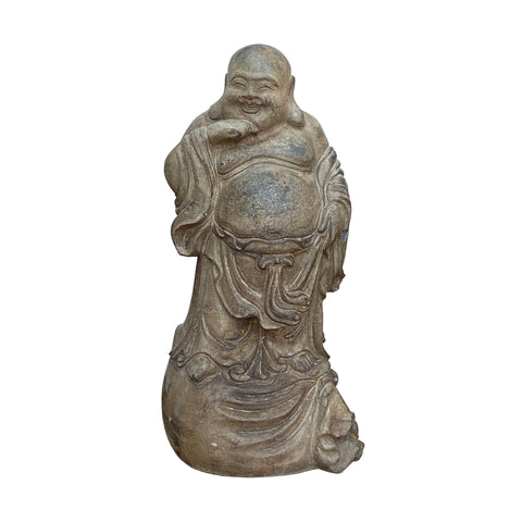 Happy Buddha - Stone garden buddha statue - Zen laughing buddha statue