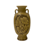 chinese pottery vase - asian flower pattern vase