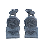 Stone elephant statue - pair Stone Fengshui statue - Chinese Zen garden statues