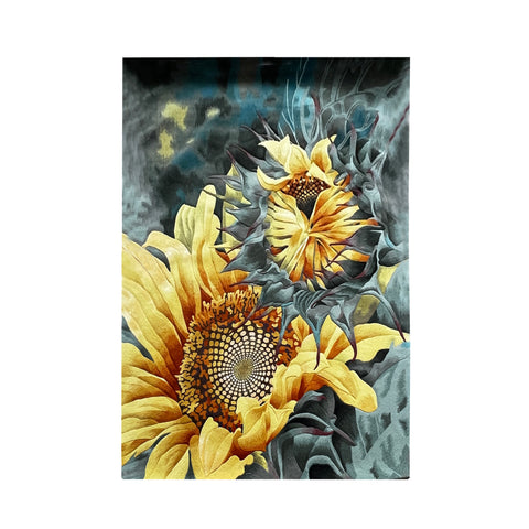 large sun flower theme carpet 