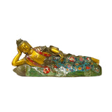 golden Body Reclining Buddha statue - Chinese Enamel Buddha statue - Amitabha, Shakyamuni Gautama Buddha