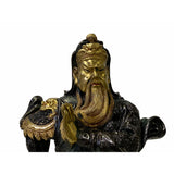 Chinese Handmade Metal Guan Yu Zheng Fei General Quan Statue ws1699S