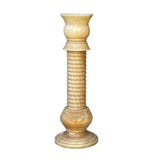 stone column shape floor lamp display