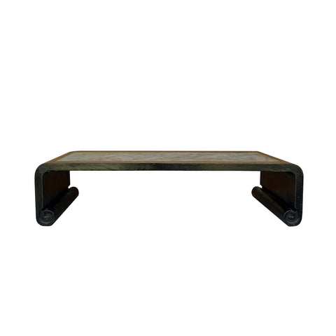 black lacquer coffee table - gray stone top rectangular coffee table -