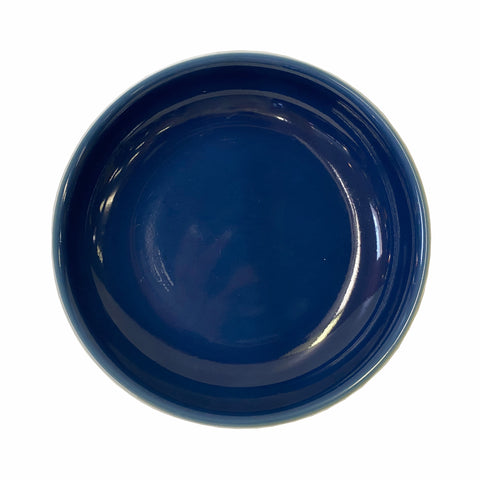 plate - navy blue glaze - porcelain plate