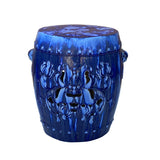clay stool - blue garden stool - chinese lotus clay table