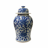 general jar - blue white porcelain jar - chinese temple jar