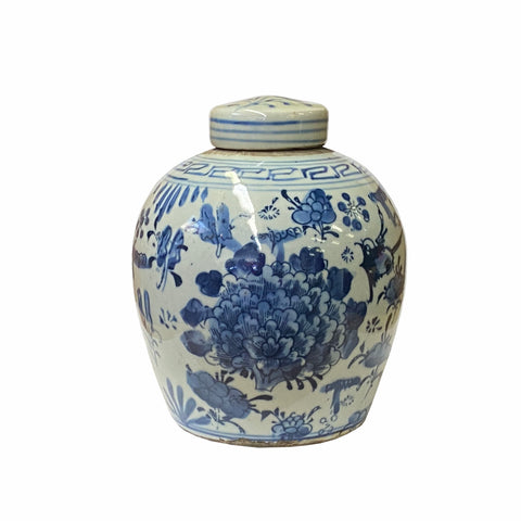 ginger jar  - blue white porcelain jar - Chinese ceramic jar