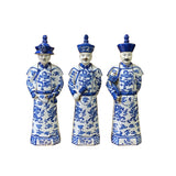 blue white kings figure - Chinese emperor figure art